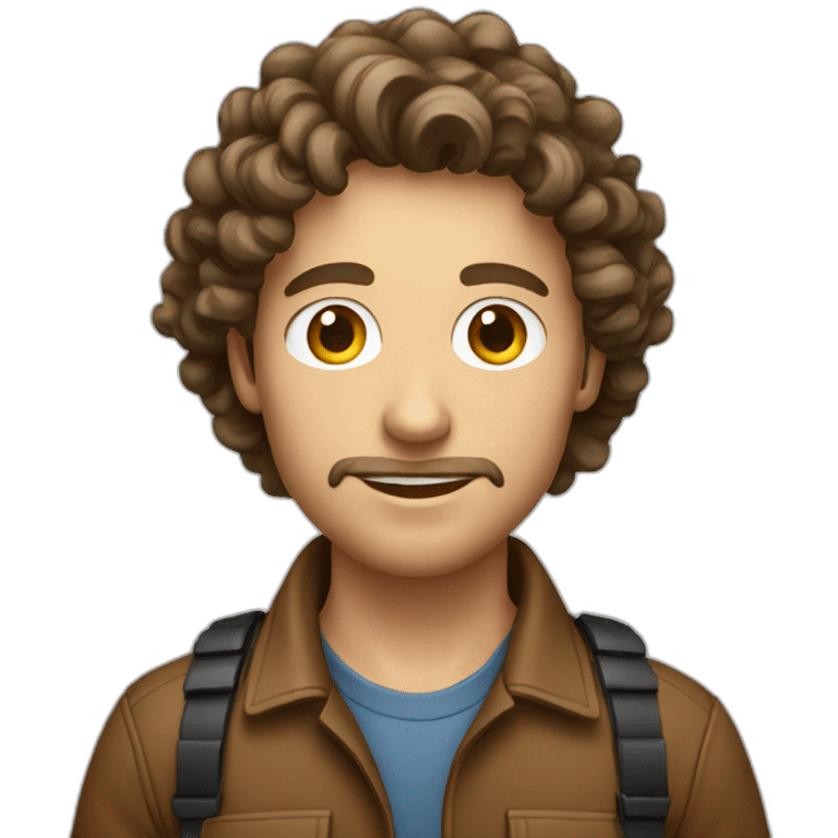 Male Photographer Caucasian curly brunette emoji