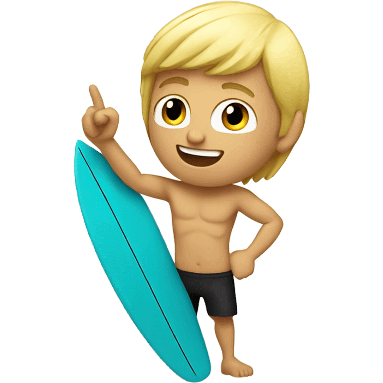 Blonde surfer guy doing the Shaka  emoji