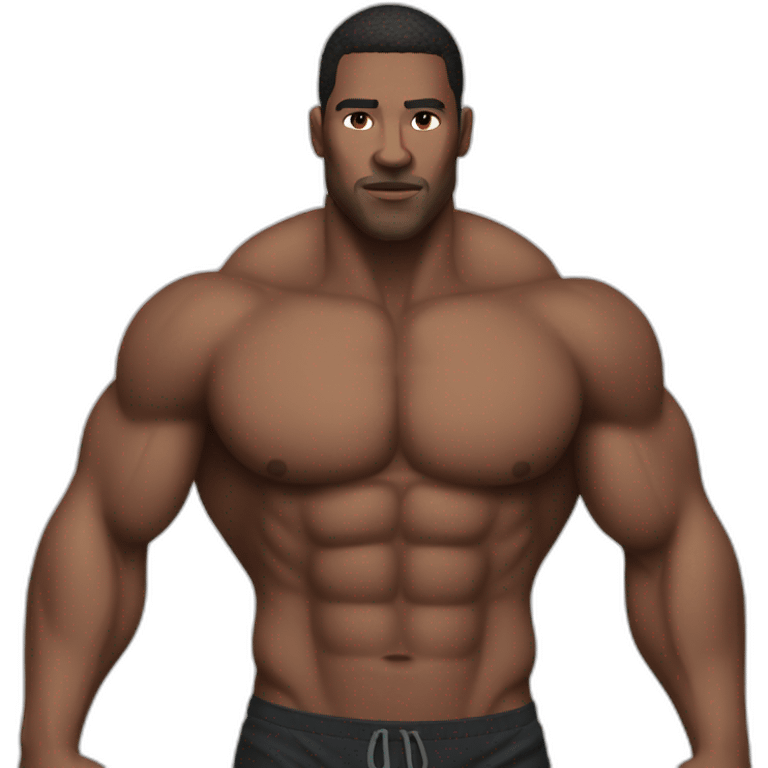 Muscular man body in swim wezr emoji