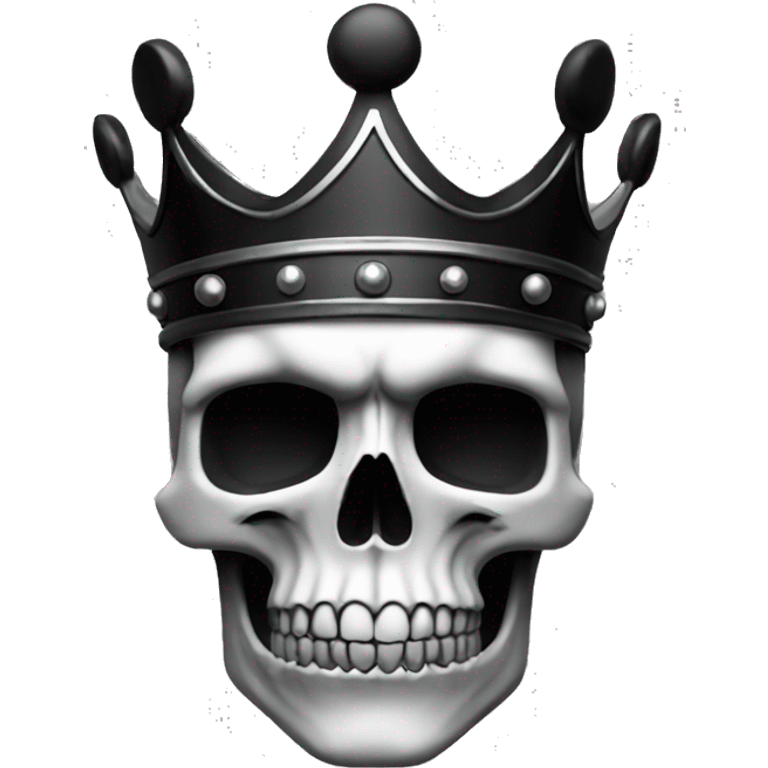 skull king crown black emoji