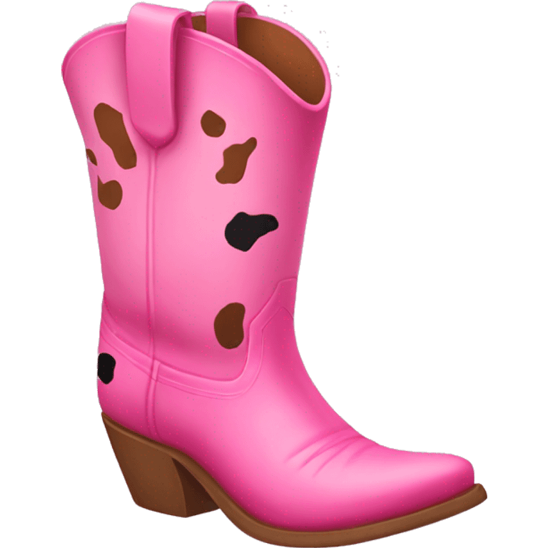 Pink cow girl boots  emoji