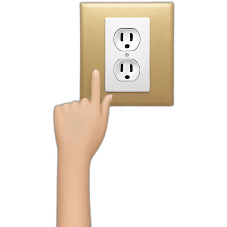 people touching electrical socket emoji