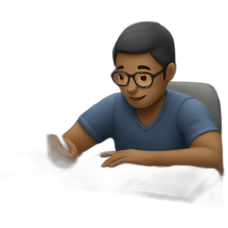 Person studying in library emoji