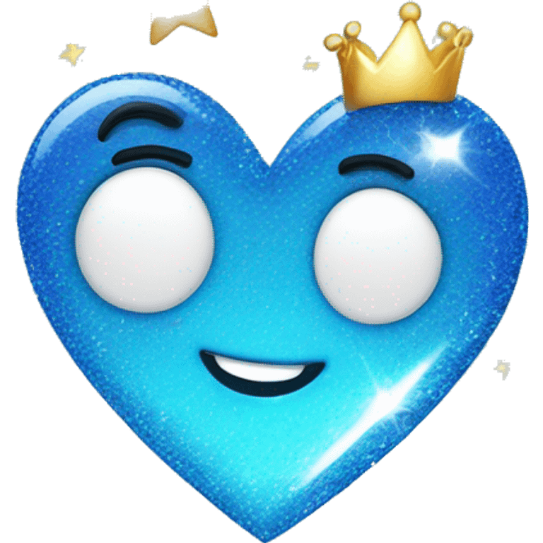 Blue heart with sparkle emoji