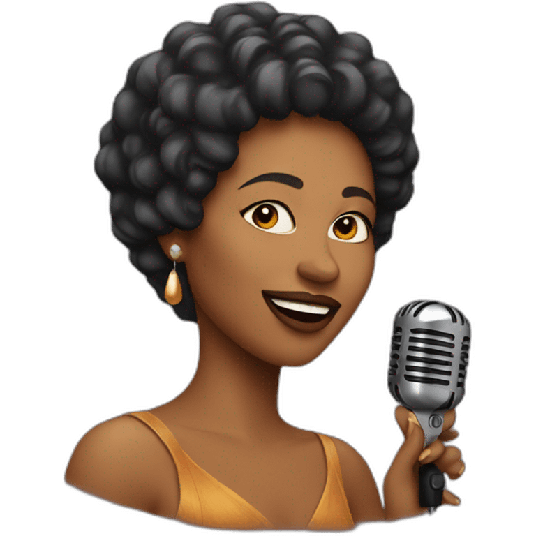 Woman jazz singer emoji