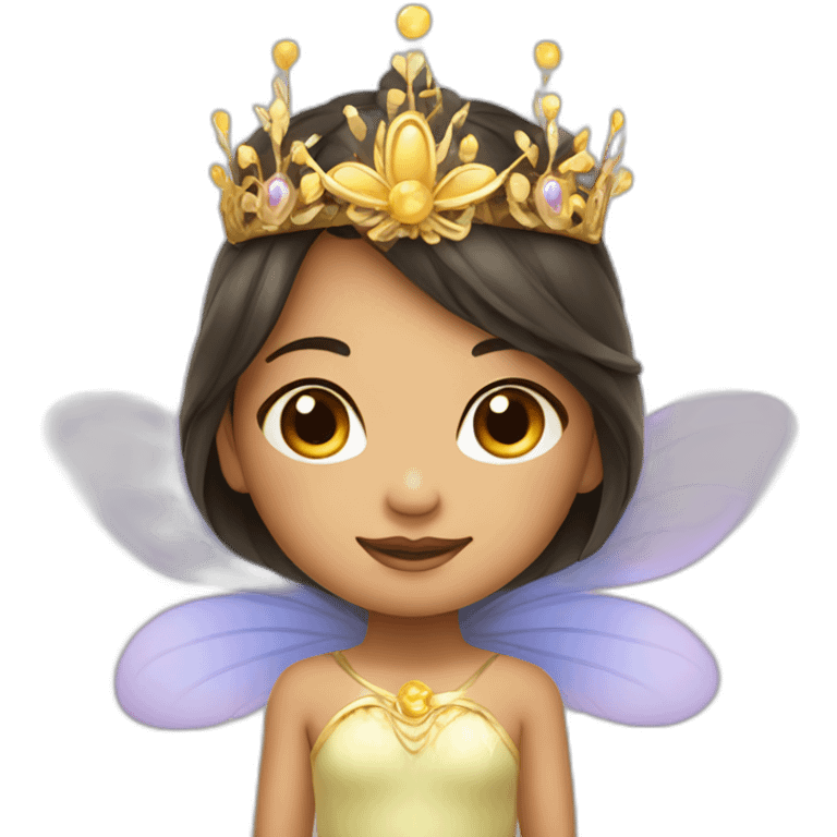 filipino fairy child princess with tiara and wings emoji