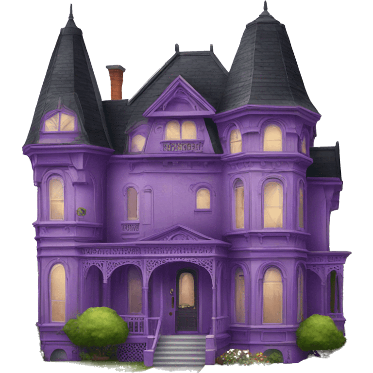 Purple Victorian mansion  emoji