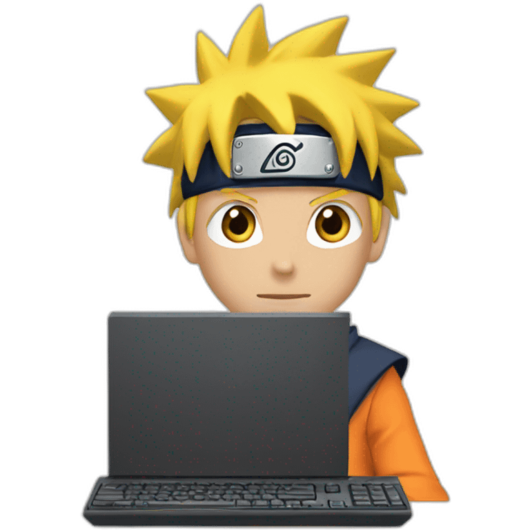 Naruto with computer emoji