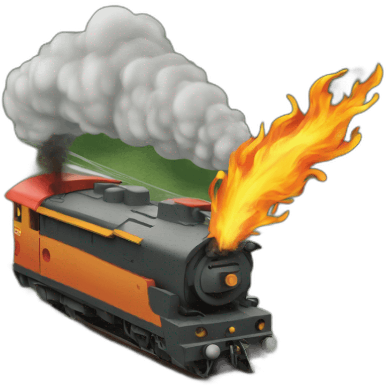 Un drageau qui lance une flamme en train de voler emoji