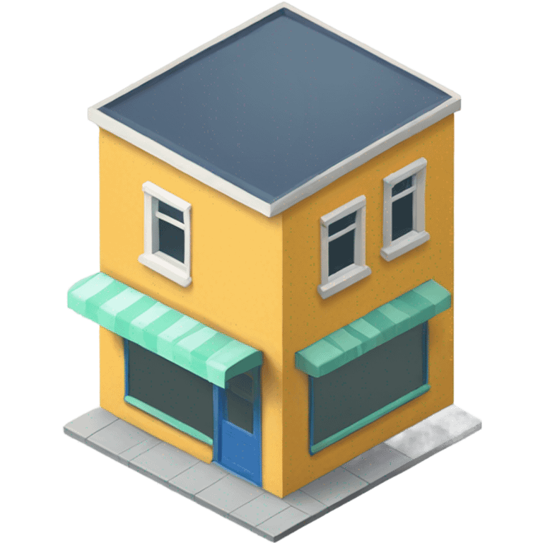 shop and flats isometric emoji