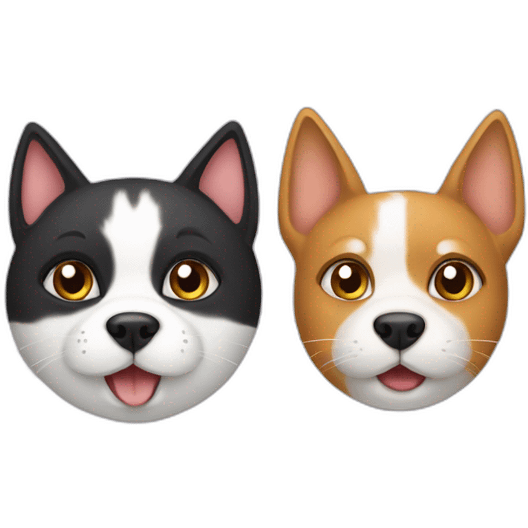 Cat and dog emoji