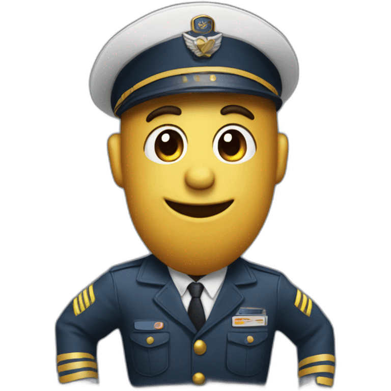 Anthropomorphic peanut dressed like a pilot emoji