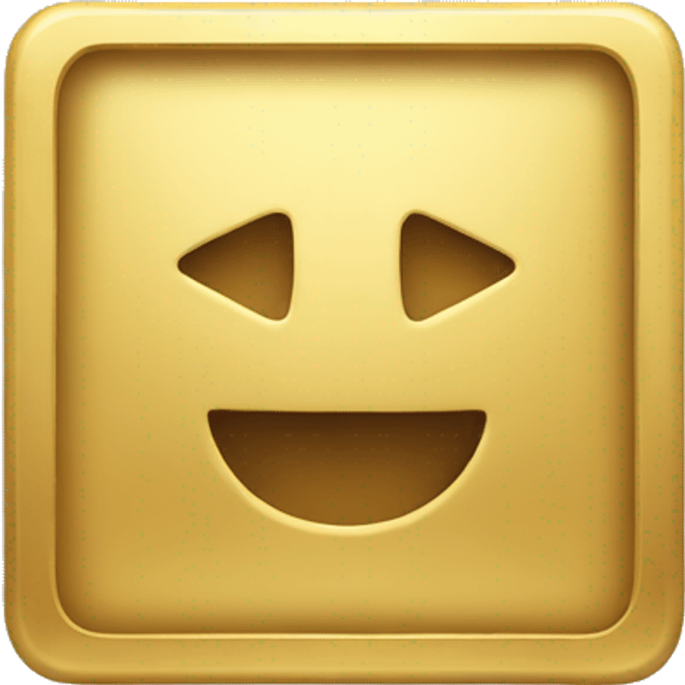 square gold coin minimal smiley emoji center emoji