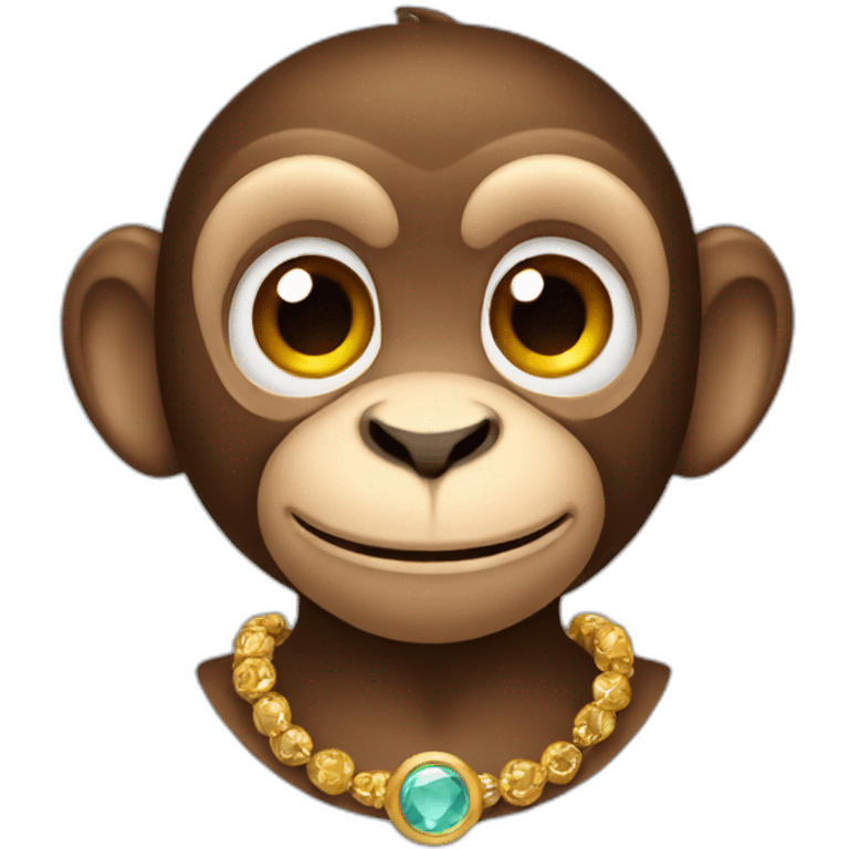 Monkey with earrings emoji