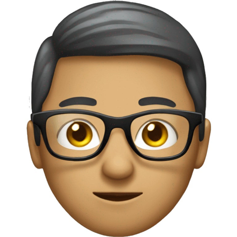 PERSON with glasess that i learning in year 8 emoji