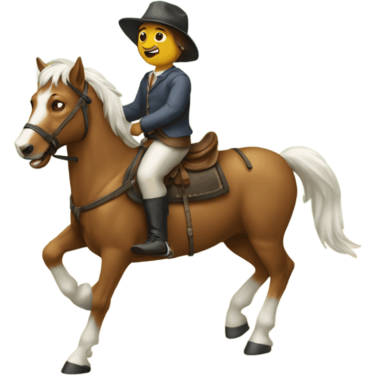 Dog riding horse emoji