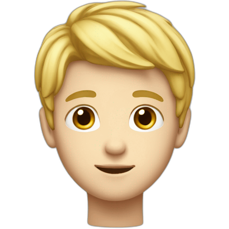 blone hair, rounded face, face tated boy emoji