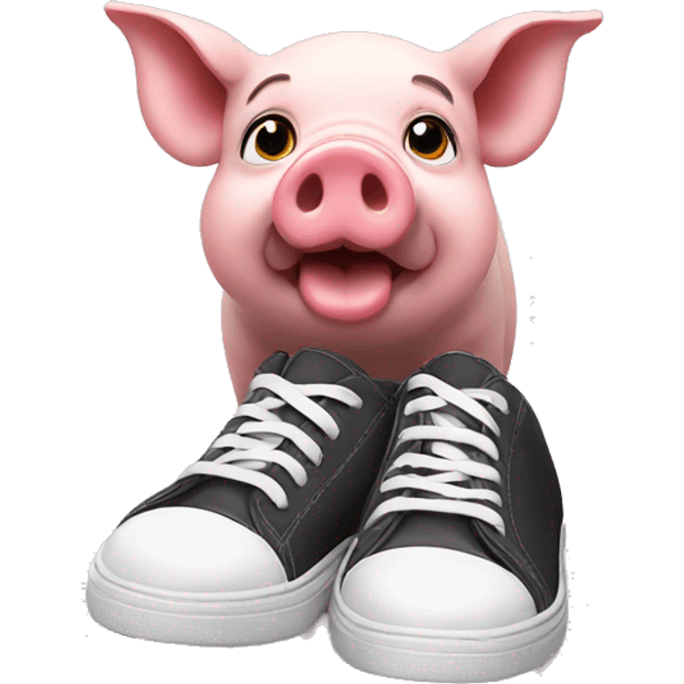 pig with shoes emoji