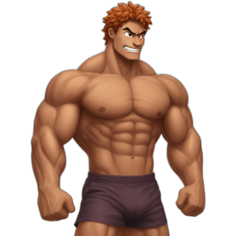 Baki pose musculation emoji