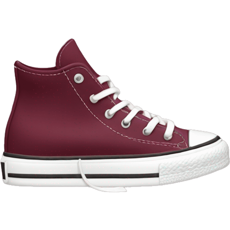 Burgundy pair of Converse  emoji