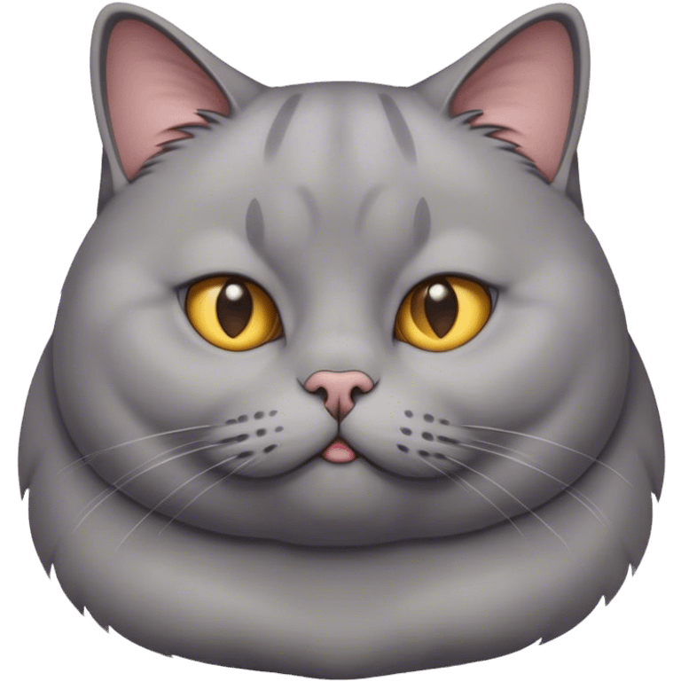 fat gray cat emoji