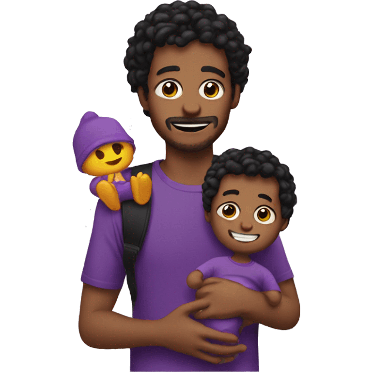 Teen dad with takis and baby  emoji