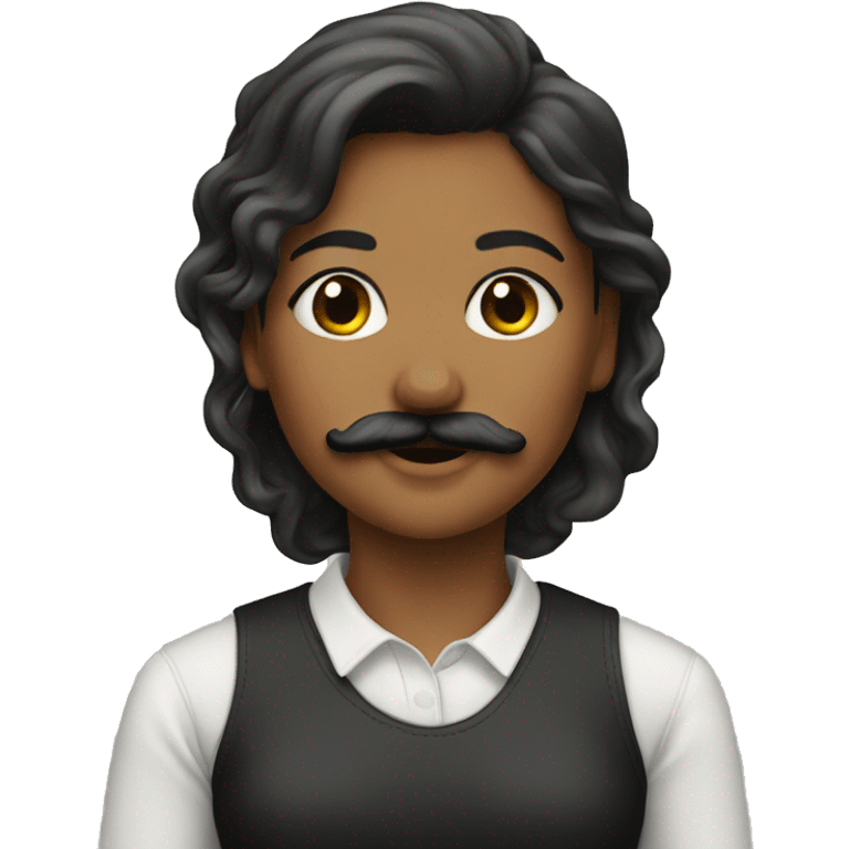 Mustach girl emoji