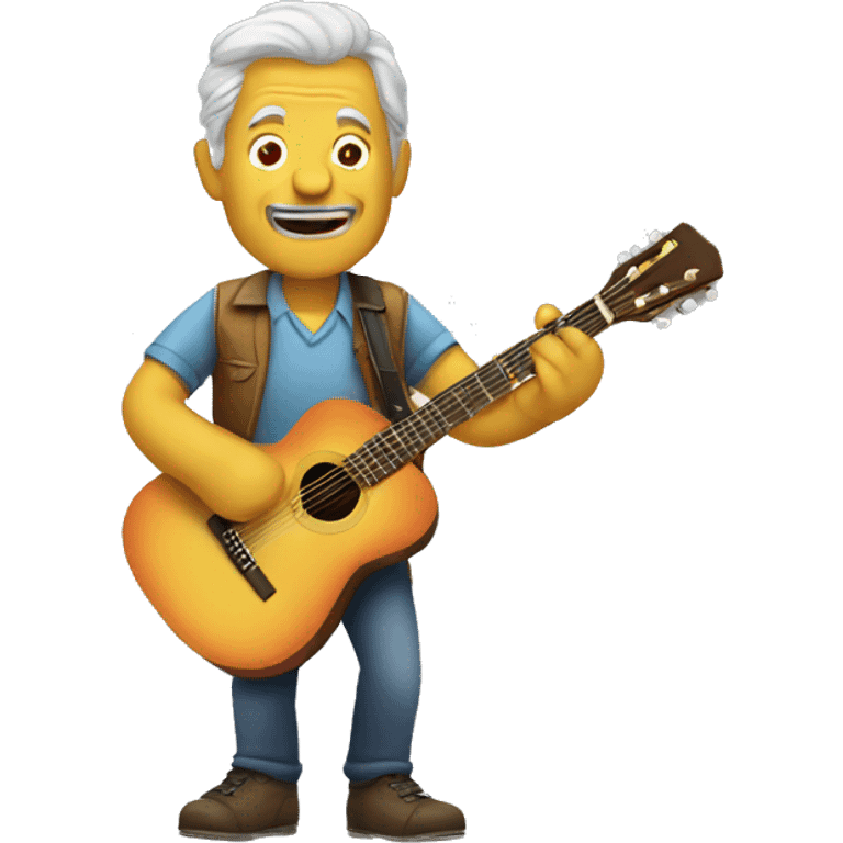 Older man playing guitar emoji