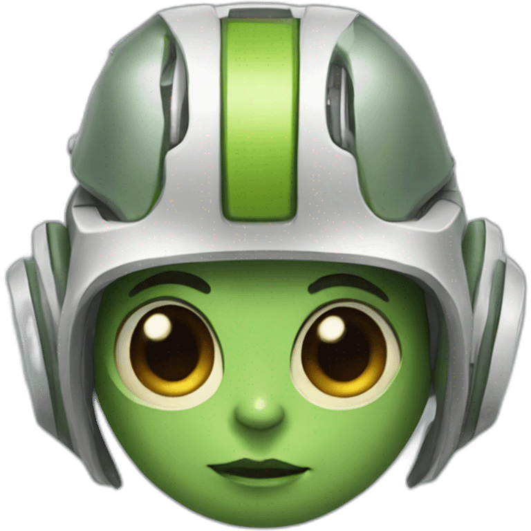 cute robot with yoda ears emoji