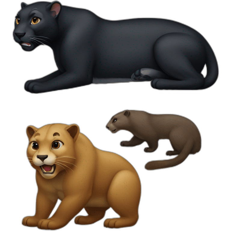 panther and marmot emoji