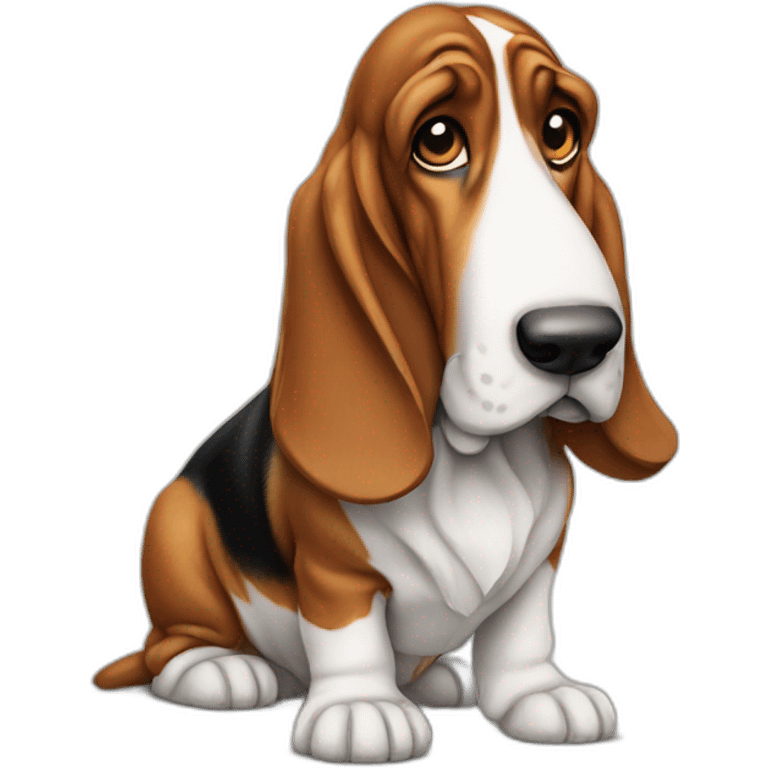 Dog basset hound full-height emoji