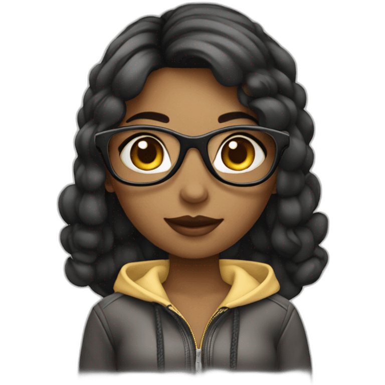 Ébano stylish girl emoji