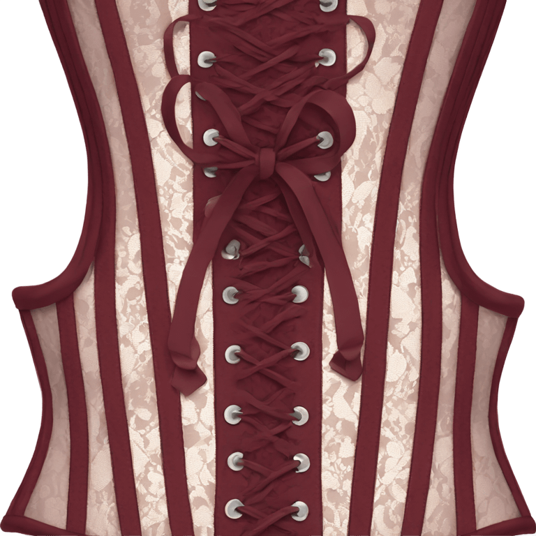 burgundy lace corset emoji