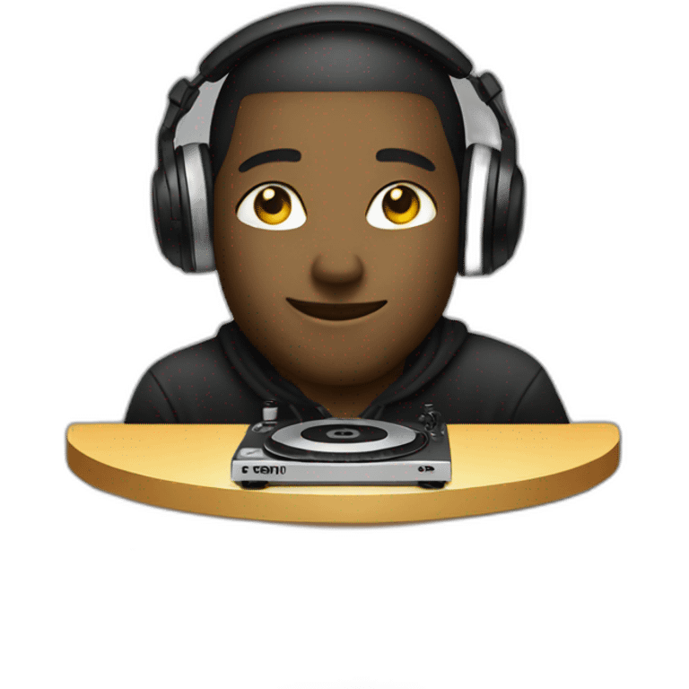 dj on a table emoji