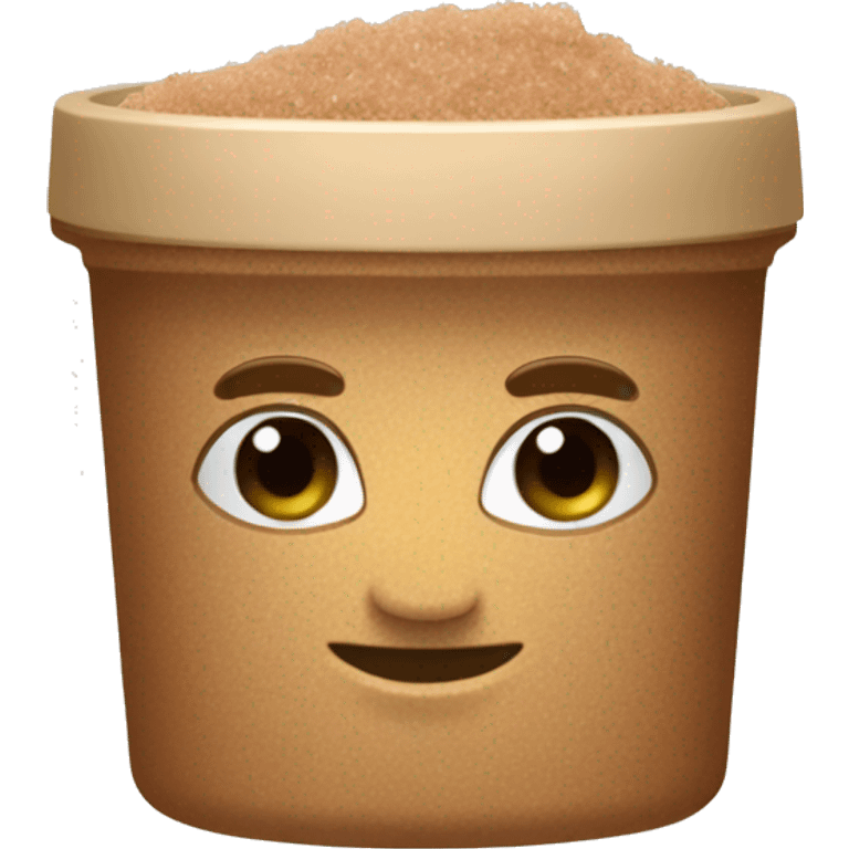 light brown body scrub pot emoji