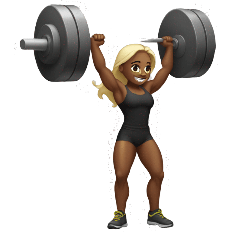 Buff girl lifting  emoji