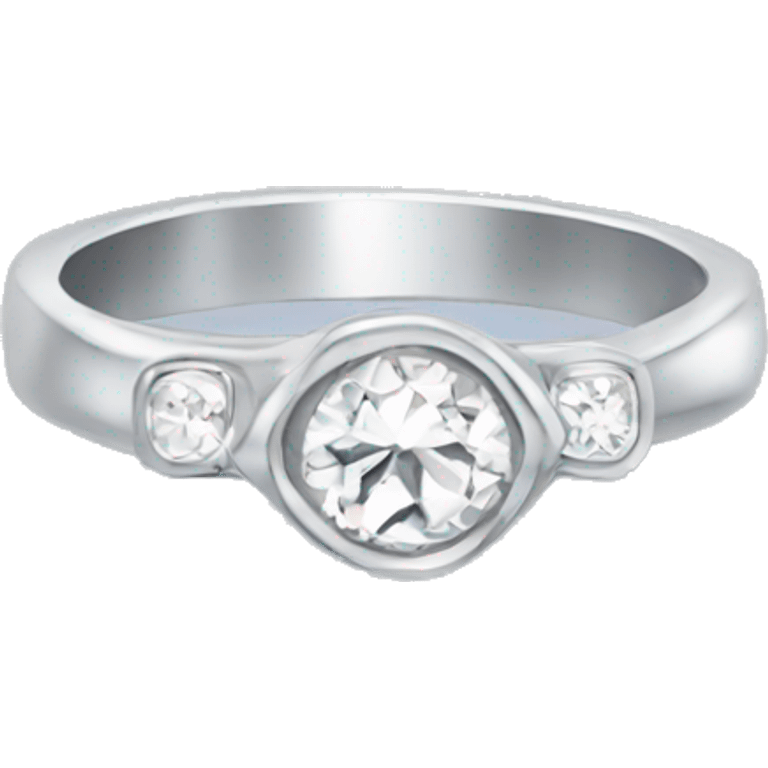 Engagement ring silver emoji