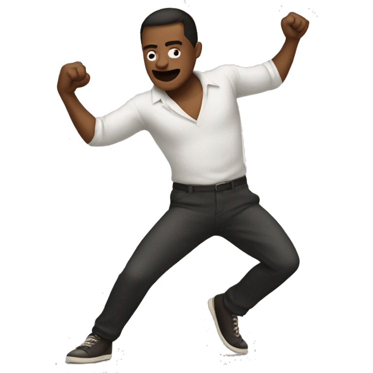 dancing man punching his arms down emoji