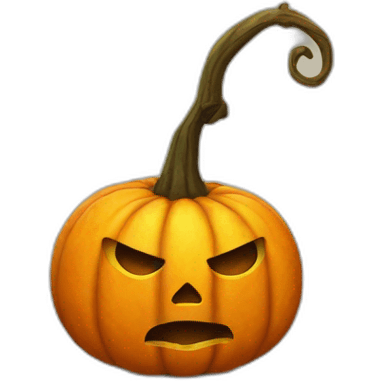 Pumpkin Halloween crazy emoji