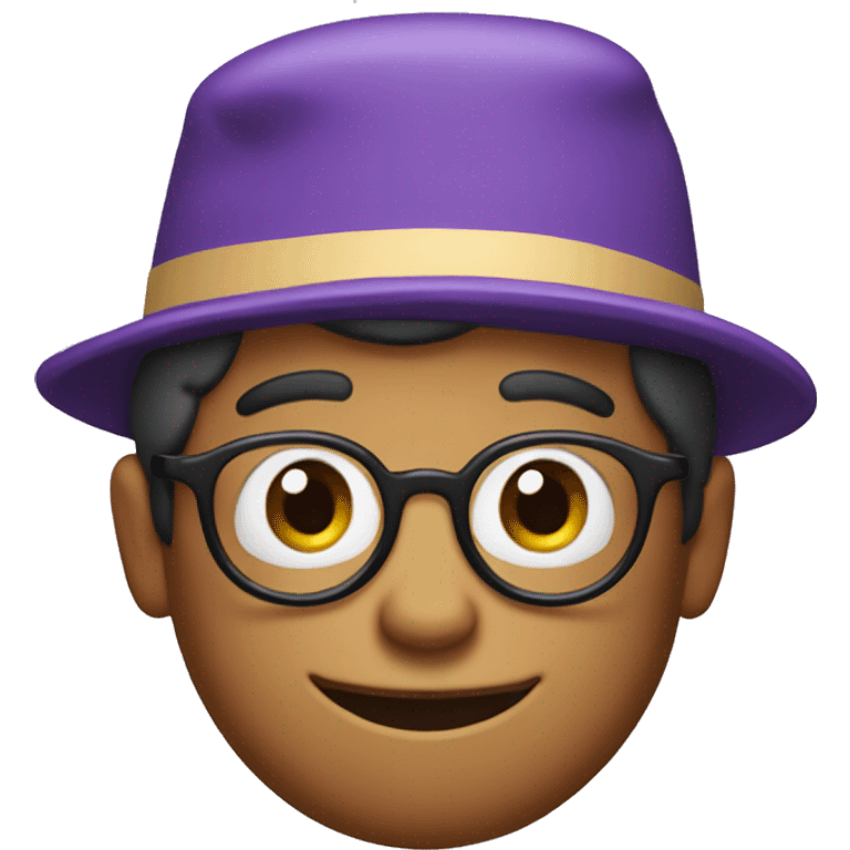 Waldo wearing purple hat emoji