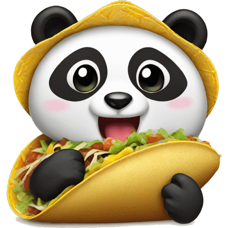 Panda in a taco emoji