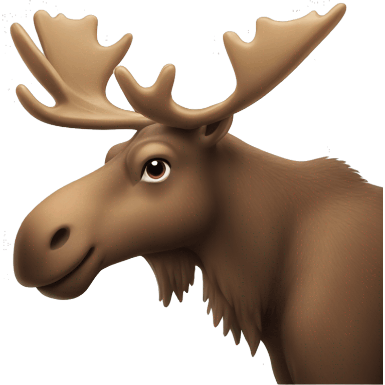 Happy moose with bows on antlers  emoji