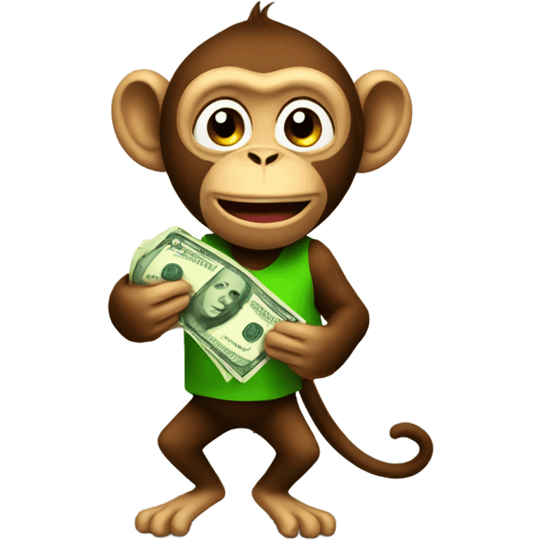 A monkey with money  emoji