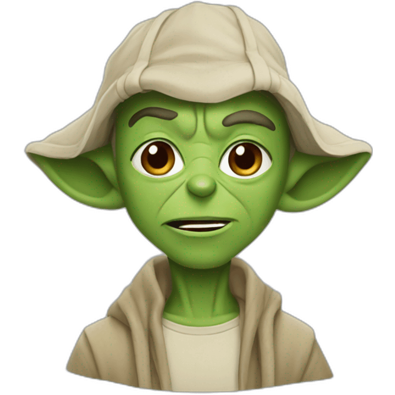 Mix between Yoda and Spider-Man emoji