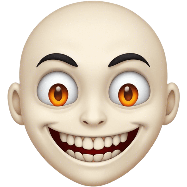 Scary smile emoji