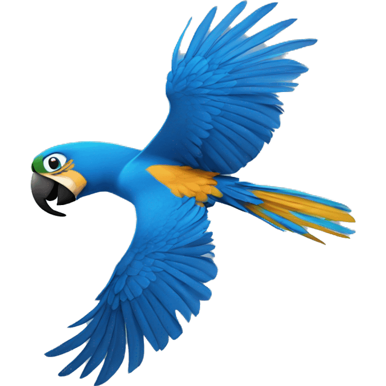 Blue Macaw Flying emoji