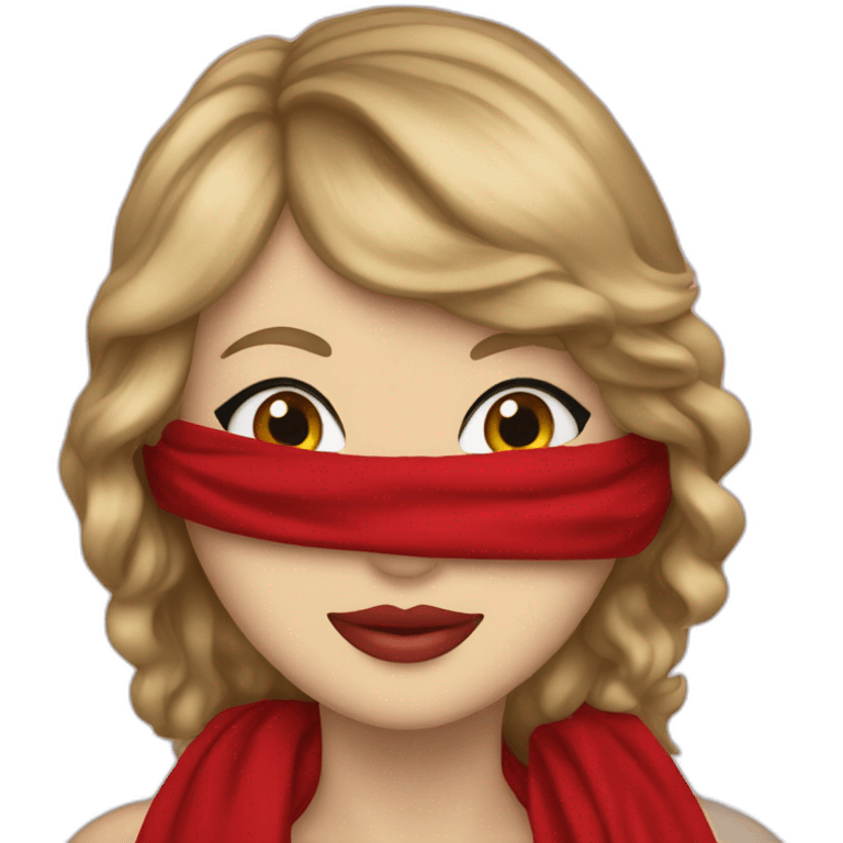 Taylor Swift with red scarf emoji