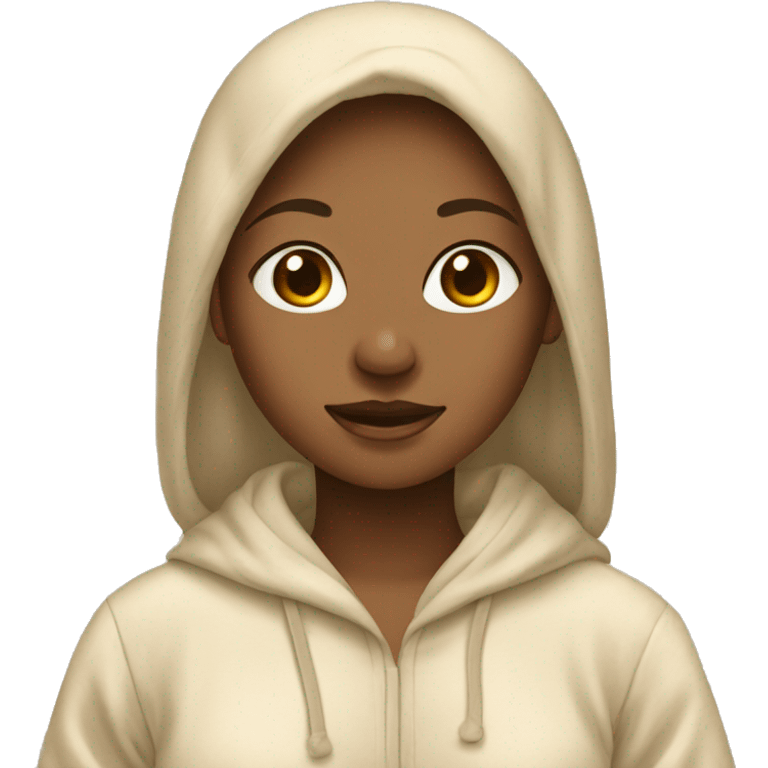 Girl in beige pijama  emoji