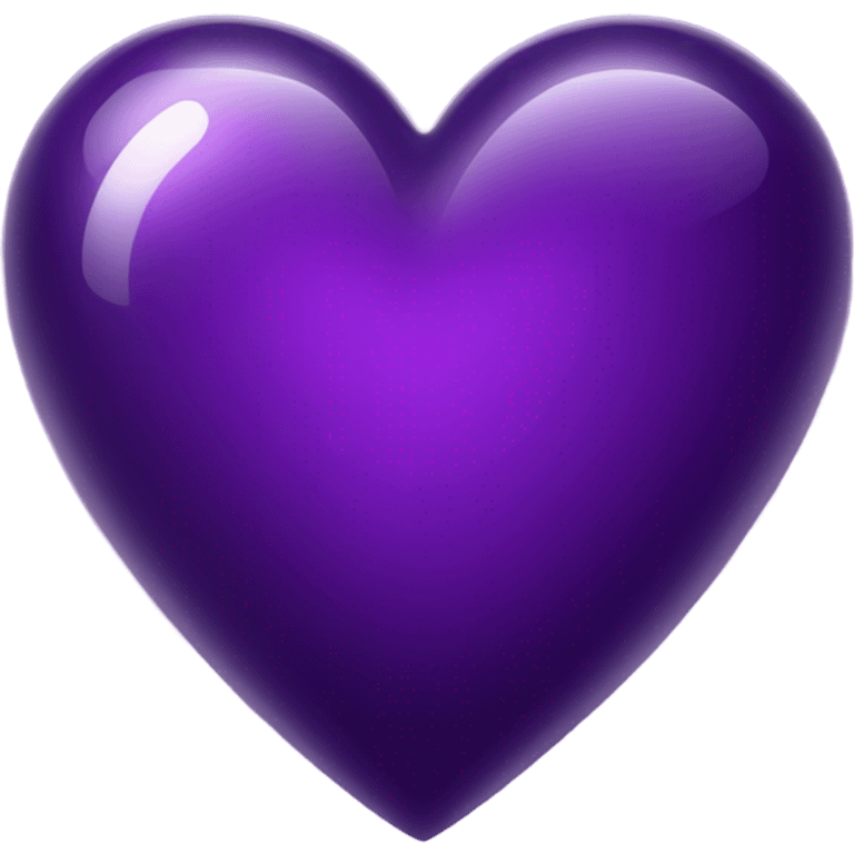 Shiny glass violet heart  emoji