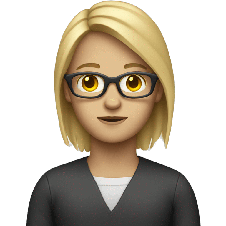 Dark blond IT worker emoji